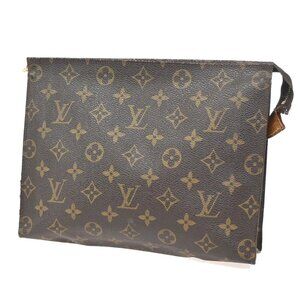 LOUIS VUITTON Poche Toilette 26 Clutch Hand Bag Monogram Leather M47542 01YH581